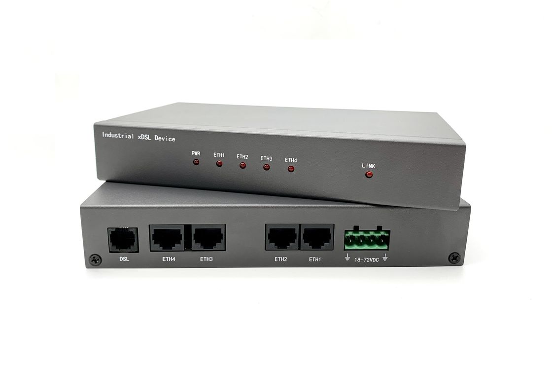 Industrial Outdoor DSL Router , 4 Port 10/100 Ethernet ADSL Router DIN Rail Mounting